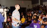 A rare picture of CM Punk at The Lunatic Wrestling Federation